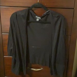 Crop jacket light sweater short sleeve